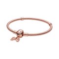 Rose Gold Leaf Garden Snake Chain Bracelet