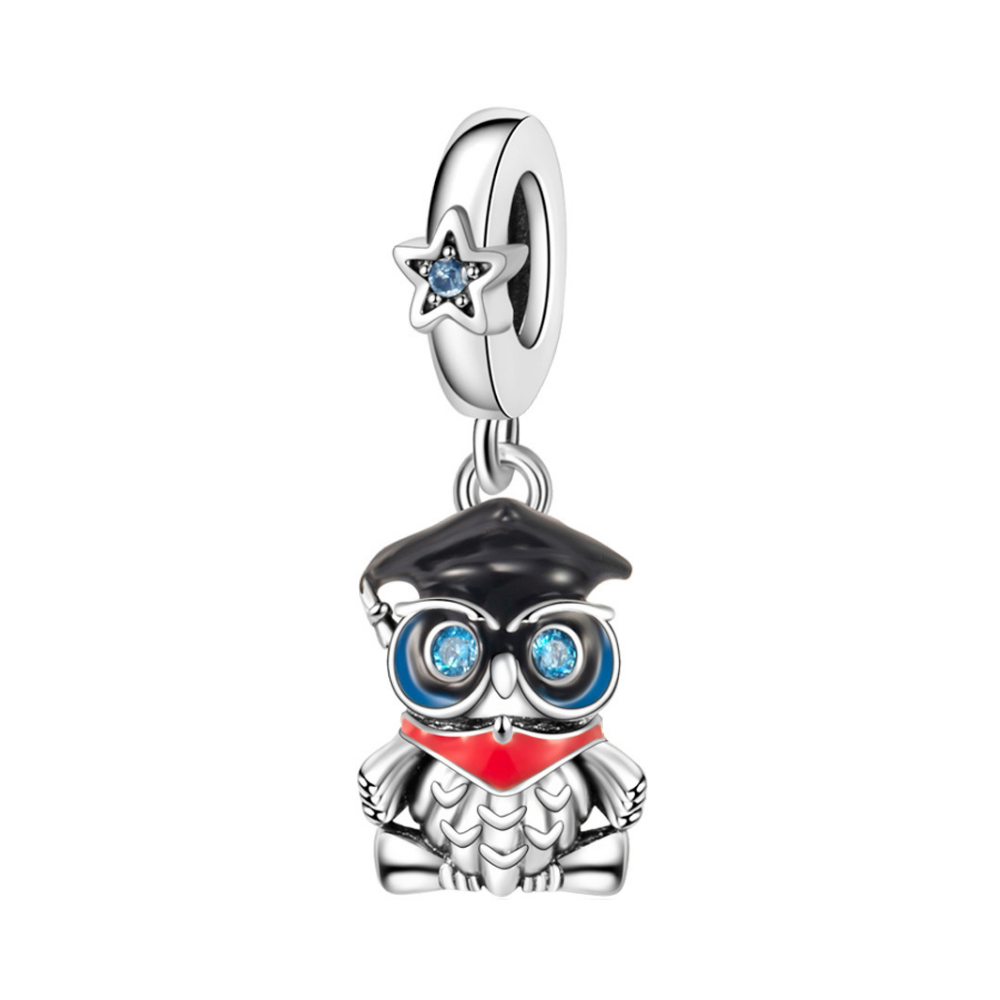 Graduation Wise Owl Dangle Charm