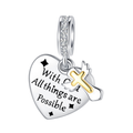 With God All Things Are Possible Double Dangle Charm