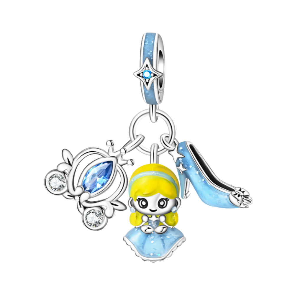 Disney Cinderella Magical Transformation Triple Dangle Charm
