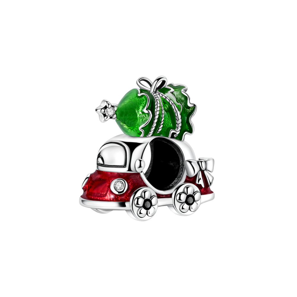 Christmas Tree Delivery Car Charm