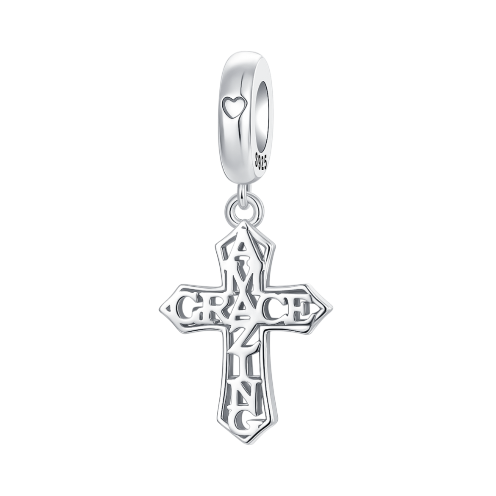 Amazing Grace Cross Dangle Charm