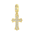 Radiant Golden Cross Dangle Charm