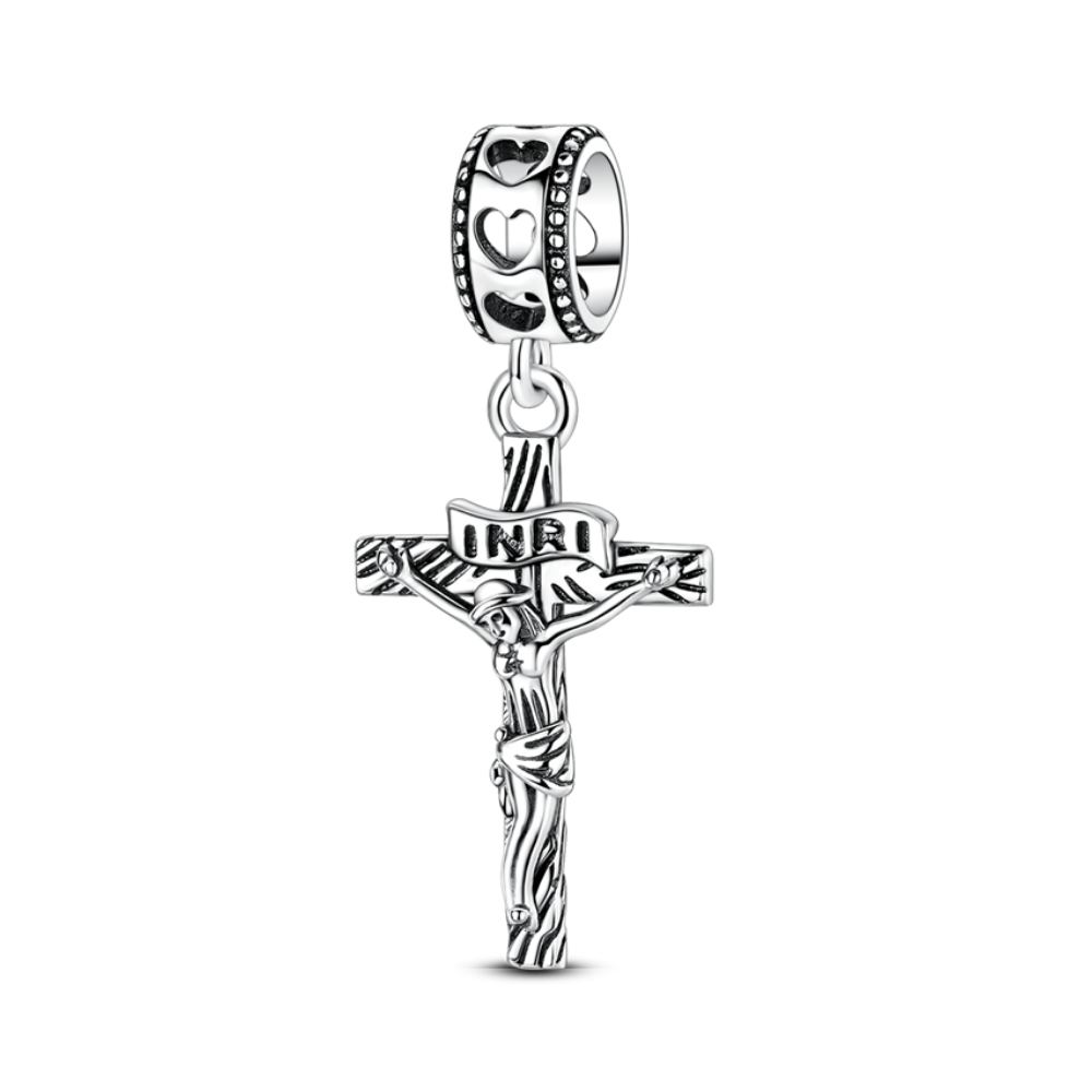 Jesus Crucifixion Cross Dangle Charm