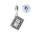 Holy Bible Cross Dangle Charm
