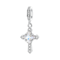 Radiant Crystal Cross Dangle Charm