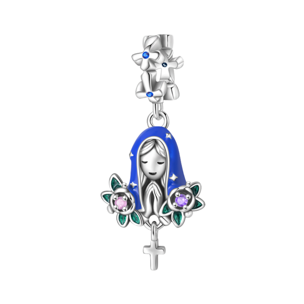 Virgin Mary Prayer Garden Dangle Charm