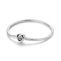 Intertwined Hearts Snake Chain Bracelet