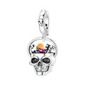 Halloween Trick Or Treat Skull Bucket Dangle Charm