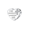 Psalm 139:14 Wonderfully Made Heart Charm