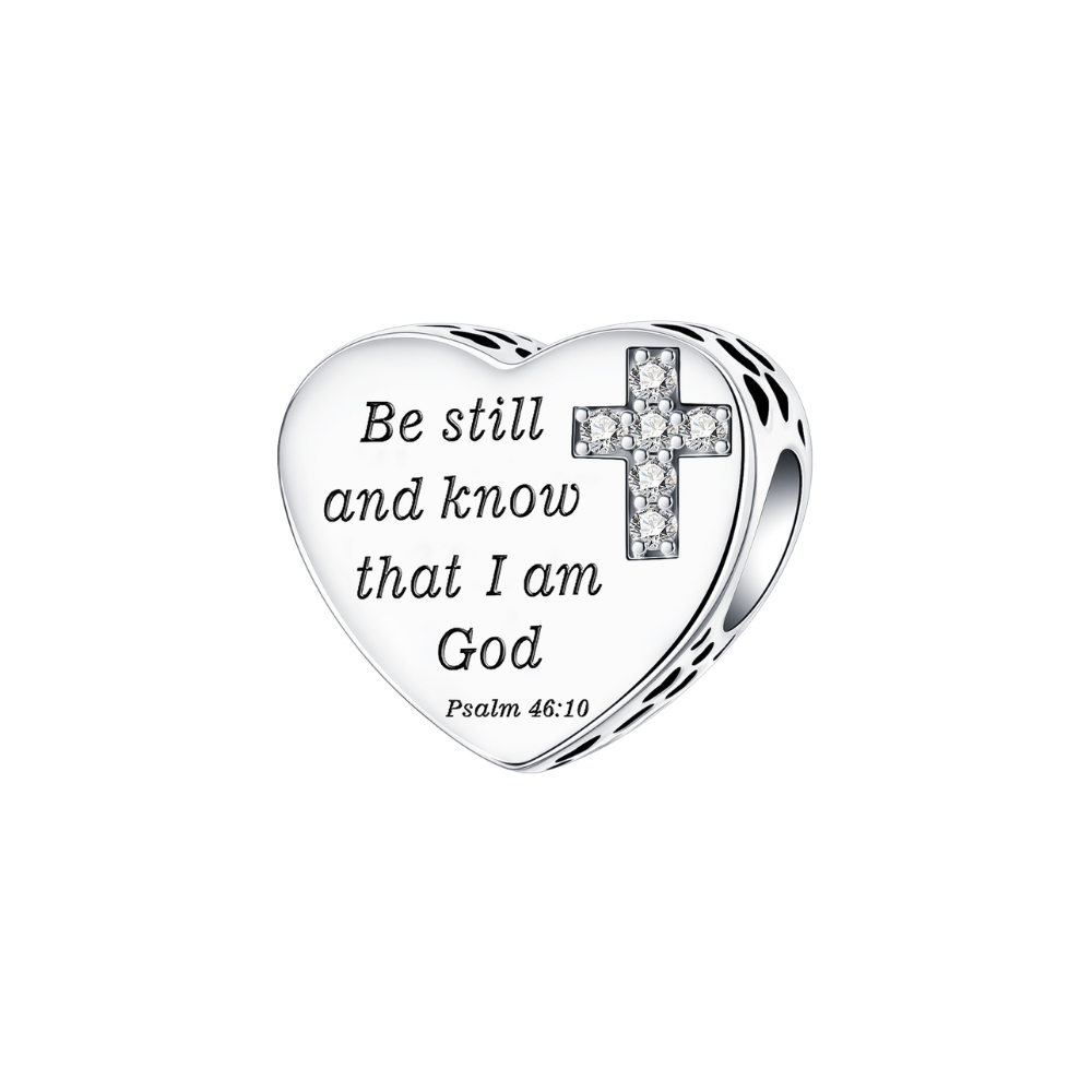Psalm 46:10 Be Still Heart Charm