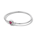 Radiant Pink Heart Bangle