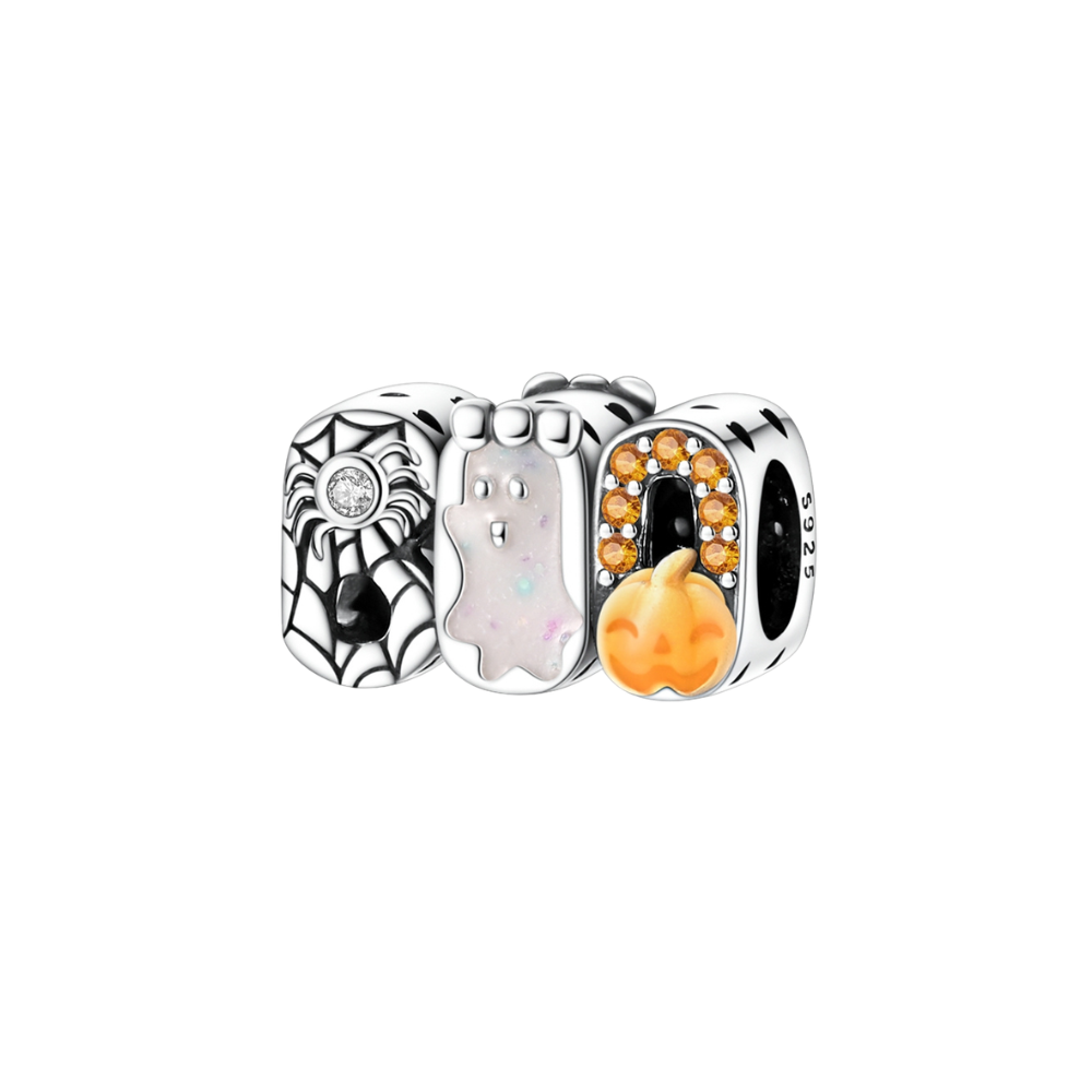 Halloween BOO Ghost Pumpkin Charm